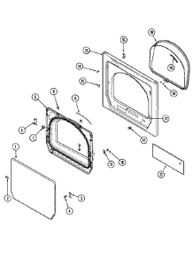 09 - Door (Dryer) parts for Maytag Washer Dryer Combo MHW2000AWW from AppliancePartsPros.com