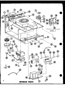 02 - Interior Parts parts for Amana Microwave ML-3 / P7372002M from AppliancePartsPros.com