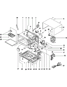 03 - Electrical Components parts for Amana Microwave MLD510D / P1331007M from AppliancePartsPros.com