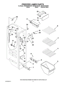 04 - Freezer Liner Parts parts for Maytag Refrigerator MSD2553WEW01 from AppliancePartsPros.com