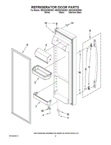 06 - Refrigerator Door Parts parts for Maytag Refrigerator MSD2553WEW01 from AppliancePartsPros.com