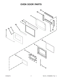 02 - Oven Door Parts parts for Maytag Oven MEW6527DDW18 from AppliancePartsPros.com