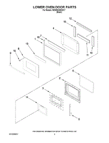 03 - Lower Oven Door Parts parts for Maytag Oven MEW5630DDB17 from AppliancePartsPros.com