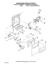 08 - Dispenser Front Parts parts for Maytag Refrigerator MCD2358WEM01 from AppliancePartsPros.com
