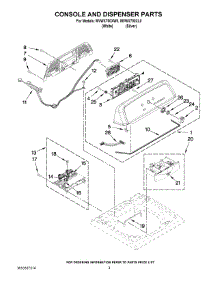 02 - Console And Dispenser Parts parts for Maytag Washer MVWX700XW0 from AppliancePartsPros.com