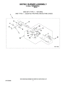 04 - 8557891 Burner Assembly parts for Maytag Dryer 7MMGDB850WL0 from AppliancePartsPros.com