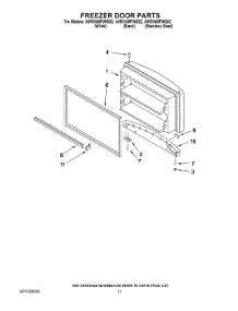 06 - Freezer Door Parts parts for Maytag Refrigerator A9RXNMFWB02 from AppliancePartsPros.com