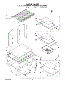 03 - Shelf Parts parts for Maytag Refrigerator A9RXNMFWS02 from AppliancePartsPros.com