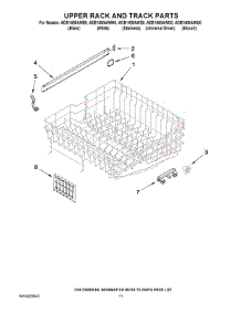 09 - Upper Rack And Track Parts parts for Maytag Dishwasher ADB1400AWS0 from AppliancePartsPros.com