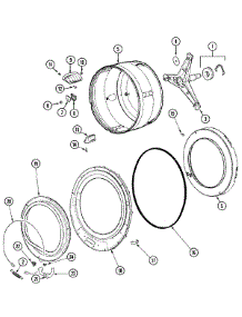 14 - Spinner Assembly & Outer Tub Cover(Wash) parts for Maytag Washer Dryer Combo MLE2000AYW from AppliancePartsPros.com