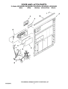 03 - Door And Latch Parts parts for Maytag Dishwasher ADB1400AWQ0 from AppliancePartsPros.com