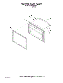 03 - Freezer Door Parts parts for Maytag Refrigerator MFF2258VEW2 from AppliancePartsPros.com