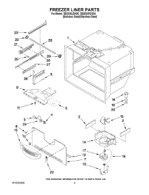 03 - Freezer Liner Parts parts for Maytag Refrigerator GB2526REKS6 from AppliancePartsPros.com