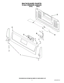 02 - Backguard Parts parts for Maytag Range MGR5605WB0 from AppliancePartsPros.com