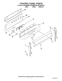 02 - Control Panel Parts parts for Maytag Range MET8665XW00 from AppliancePartsPros.com