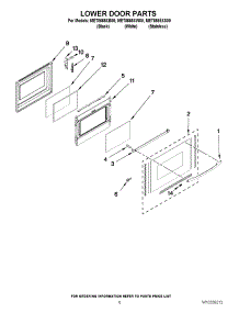 05 - Lower Door Parts parts for Maytag Range MET8665XS00 from AppliancePartsPros.com