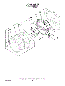 04 - Door Parts parts for Maytag Dryer YMEDE200XW1 from AppliancePartsPros.com