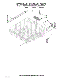 09 - Upper Rack And Track Parts parts for Maytag Dishwasher MDB8959AWB3 from AppliancePartsPros.com