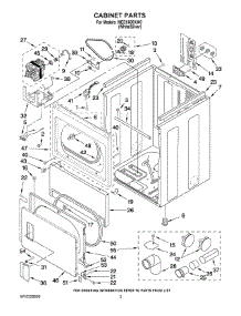 02 - Cabinet Parts parts for Maytag Dryer MEDX600XW0 from AppliancePartsPros.com