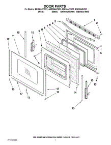 05 - Door Parts parts for Maytag Range AGR5844VDW2 from AppliancePartsPros.com