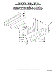 02 - Control Panel Parts parts for Maytag Range MERH865RAQ1 from AppliancePartsPros.com