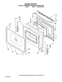 05 - Door Parts parts for Maytag Range MGR7661WW0 from AppliancePartsPros.com