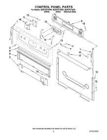 02 - Control Panel Parts parts for Maytag Range MGR7661WB0 from AppliancePartsPros.com