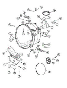 13 - Outer Tub (Washer) parts for Maytag Washer Dryer Combo MLG2000AXW from AppliancePartsPros.com