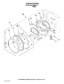 04 - Door Parts parts for Maytag Dryer MEDE200XW1 from AppliancePartsPros.com