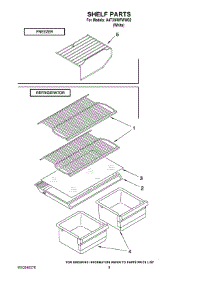 05 - Shelf Parts parts for Maytag Refrigerator A4TXNWFWW02 from AppliancePartsPros.com