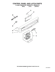 02 - Control Panel And Latch Parts parts for Maytag Dishwasher MDB4630AWB1 from AppliancePartsPros.com