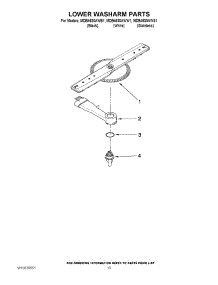 11 - Lower Washarm Parts parts for Maytag Dishwasher MDB4630AWB1 from AppliancePartsPros.com