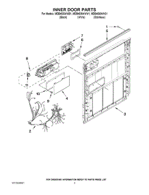 03 - Inner Door Parts parts for Maytag Dishwasher MDB4630AWW1 from AppliancePartsPros.com