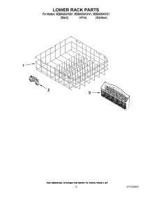 10 - Lower Rack Parts parts for Maytag Dishwasher MDB4630AWW1 from AppliancePartsPros.com