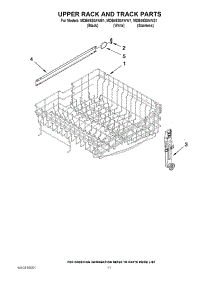 09 - Upper Rack And Track Parts parts for Maytag Dishwasher MDB4630AWS1 from AppliancePartsPros.com