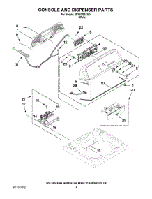 02 - Console And Dispenser Parts parts for Maytag Washer MVWX550XW0 from AppliancePartsPros.com