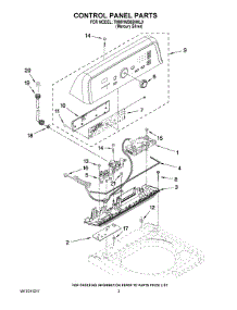 02 - Control Panel Parts parts for Maytag Washer 7MMVWB850WL0 from AppliancePartsPros.com