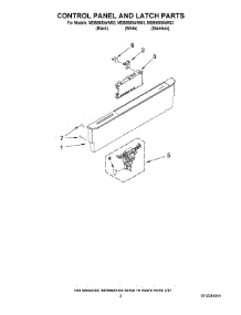02 - Control Panel And Latch Parts parts for Maytag Dishwasher MDB8859AWW3 from AppliancePartsPros.com