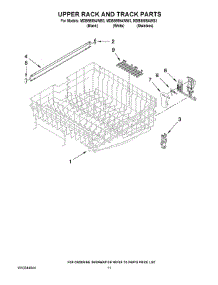 09 - Upper Rack And Track Parts parts for Maytag Dishwasher MDB8859AWS3 from AppliancePartsPros.com