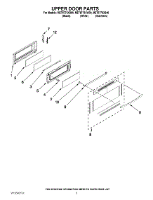 04 - Upper Door Parts parts for Maytag Range MET8775XB00 from AppliancePartsPros.com