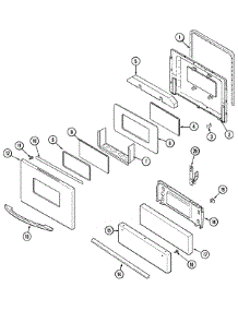 03 - Door / Drawer parts for Admiral Range MLR4410BXL from AppliancePartsPros.com
