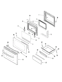 04 - Door / Drawer (Stl) parts for Admiral Range MLR5755QDS from AppliancePartsPros.com