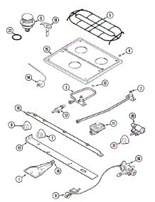 03 - Top & Gas Controls parts for Maytag Range MLY2256ADB from AppliancePartsPros.com