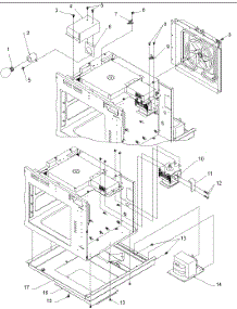 08 - Oven Cavity Assembly parts for Menu Master Microwave MM2000C / P1194102M from AppliancePartsPros.com
