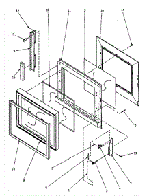 04 - Microwave Door Assy parts for Amana Microwave MM659E / P1177103M Z from AppliancePartsPros.com