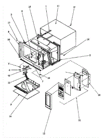 05 - Chassis Assy & Control Panel parts for Amana Microwave MM659W / P1177102M Z from AppliancePartsPros.com