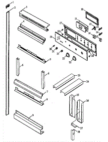 03 - Control Panel / Trim parts for Amana Microwave MM659W / P1177102M Z from AppliancePartsPros.com