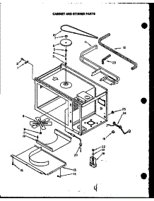 02 - Cabinet And Stirrer Parts parts for Amana Microwave MMO219 from AppliancePartsPros.com