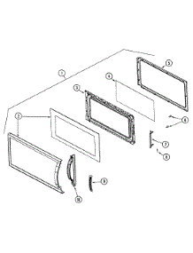 04 - Door parts for Maytag Microwave MMV5000BAQ from AppliancePartsPros.com