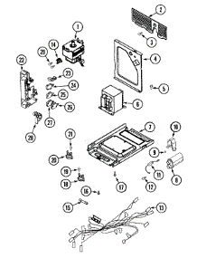 05 - Internal Controls parts for Maytag Microwave MMV5000BAW from AppliancePartsPros.com